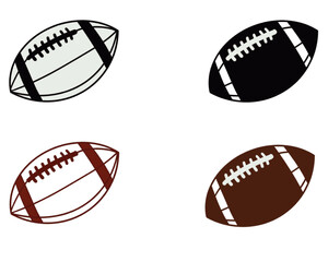 simple american football gridiron ball