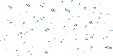 Colorful Pink And Blue Confetti Shower Over White Background For Festive Celebration.