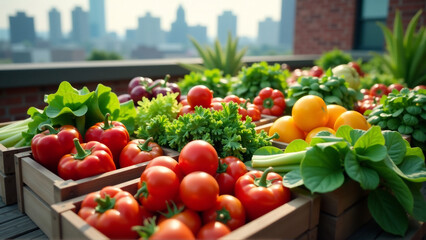 Abundant Harvest: A Cornucopia of Freshness from the Urban Rooftop