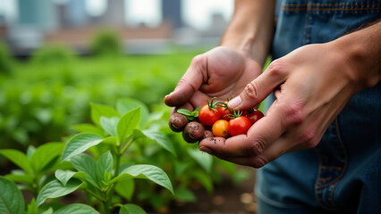 Hands of Harvest: Dedicated Craft of the Urban Farmer