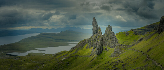 mountain landscape with clouds