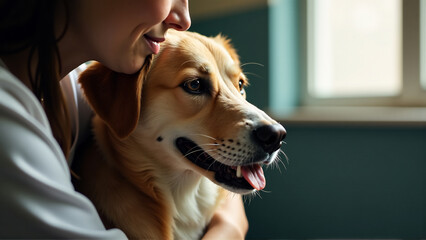 Act of Kindness: Volunteer's Gentle Hug for a Shelter Dog