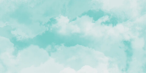 blue sky and cloud background. Hand-Painted Sky-Inspired Watercolor Texture in Pale Blue with Light Cloudy Accents and Dreamy Surface Feel. Abstract background of colorful liquid liner. 