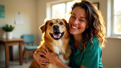 Pure Joy: Volunteer and Adopted Dog's Happy New Beginning