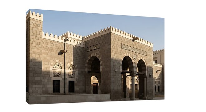 Exterior view of the Mosque of Ibn Tulun in Cairo, Egypt.