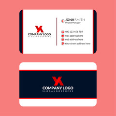 Red,black and white corporate business card