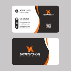 Red,black and white corporate business card