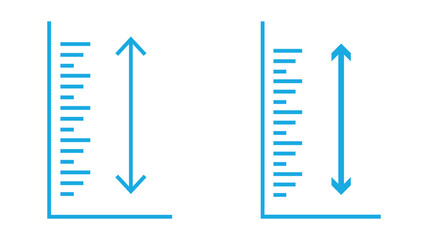 Body measurement vector icon set. Height and width human measure icon. Human height icon set. Height measurement icon set. Scale tall human. 