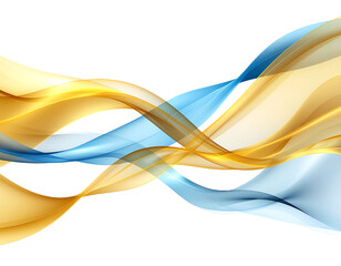 Wave smooth flowing abstract design on transparent background