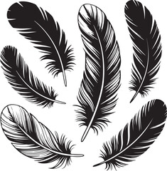 Obraz premium Elegant feather vector pattern design with light, fluffy plumes for a seamless background