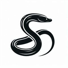 Fototapeta premium Silhouette eel animal transparent