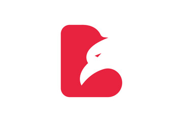 letter B and bird logo design, logo design, animel logo design.