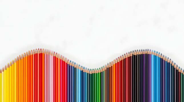 background of colored pencils