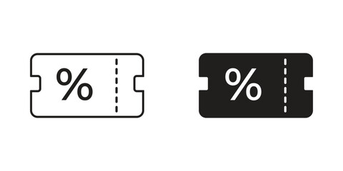 Discount Voucher and Coupon Icons Vector