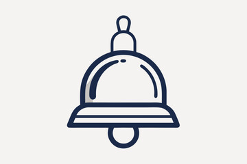 Hanging bell classic round small festive chime holiday decoration icon