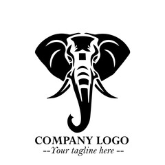 Majestic Elephant Logo Symbol with Elegant Minimalist Design and Powerful Modern Style