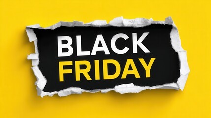 yellow paper revealing black friday message