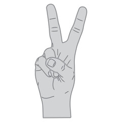 Peace Victory Hand Gesture