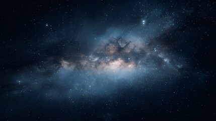 Fototapeta premium A breathtaking view of the luminous Milky Way galaxy showcasing its vast expanse of stars cosmic dust and nebulae in deep space