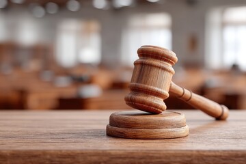 wooden gavel on wooden table