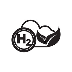 Hydrogen energy line icon set. environment, eco friendly industry and alternative energy symbol