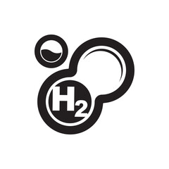 Hydrogen energy line icon set. environment, eco friendly industry and alternative energy symbol