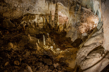 The Frasassi Caves are underground karst caves located in the municipality of Genga, in the province of Ancona, within the Gola della Rossa and Frasassi Regional Natural Park.