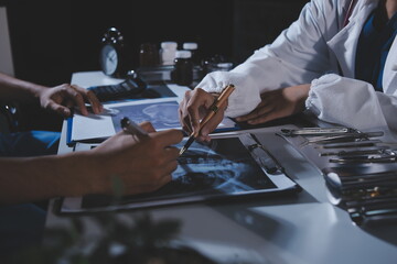 Doctors are meeting at the hospital to discuss treatment options and share experiences with colleagues.