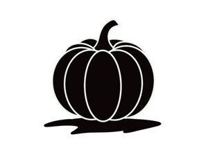 black pumpkin silhouette