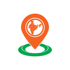 Indian map with regional states vector illustration