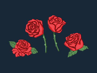 rose love anniversary gift romance element bloom wedding template plant floral background petal red