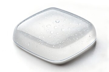 Clear glass square dish studio shot close up texture reflection detail