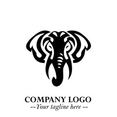 Majestic Elephant Logo Symbol with Elegant Minimalist Design and Powerful Modern Style