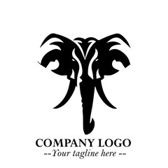 Majestic Elephant Logo Symbol with Elegant Minimalist Design and Powerful Modern Style