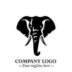 Majestic Elephant Logo Symbol with Elegant Minimalist Design and Powerful Modern Style