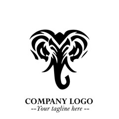 Majestic Elephant Logo Symbol with Elegant Minimalist Design and Powerful Modern Style