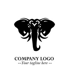Majestic Elephant Logo Symbol with Elegant Minimalist Design and Powerful Modern Style