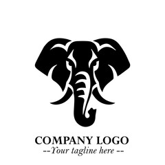 Majestic Elephant Logo Symbol with Elegant Minimalist Design and Powerful Modern Style