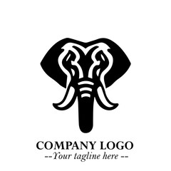 Majestic Elephant Logo Symbol with Elegant Minimalist Design and Powerful Modern Style