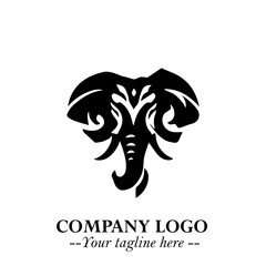 Majestic Elephant Logo Symbol with Elegant Minimalist Design and Powerful Modern Style