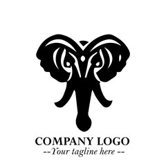 Majestic Elephant Logo Symbol with Elegant Minimalist Design and Powerful Modern Style