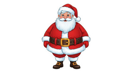 Fototapeta premium Illustration of santa claus isolated on transparent background