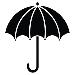 love umbrella silhouette Valentine’s Day vector icon