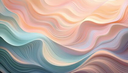 soft pastel waves with natural organic curves calm background symbolizing mindfulness and inner peace