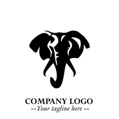 Majestic Elephant Logo Symbol with Elegant Minimalist Design and Powerful Modern Style