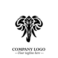 Majestic Elephant Logo Symbol with Elegant Minimalist Design and Powerful Modern Style