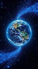 Naklejka premium New data banner for 2023 a global perspective on the year ahead in technology and science