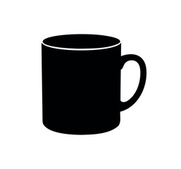 Vector illustration of mug. Mug on white background.