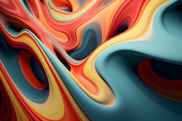 Wave of abstract color fluid movement