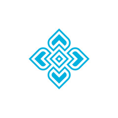 Geometric Floral Abstract Logo Design